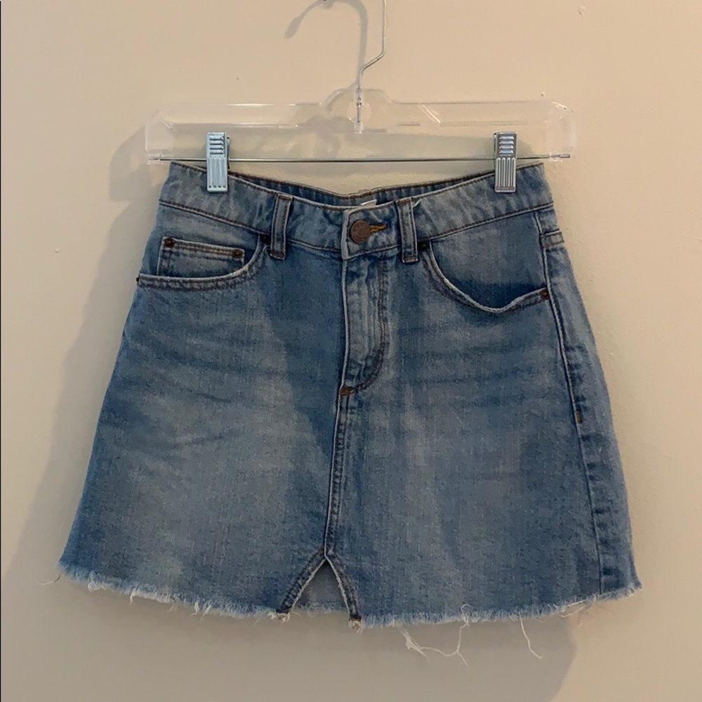 UO High Rise Jean Skirt